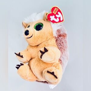 Ty Beanie Baby BUMPER the Tan Hedgehog Belly 6 In Stuffed Plush Toy DOB July 29